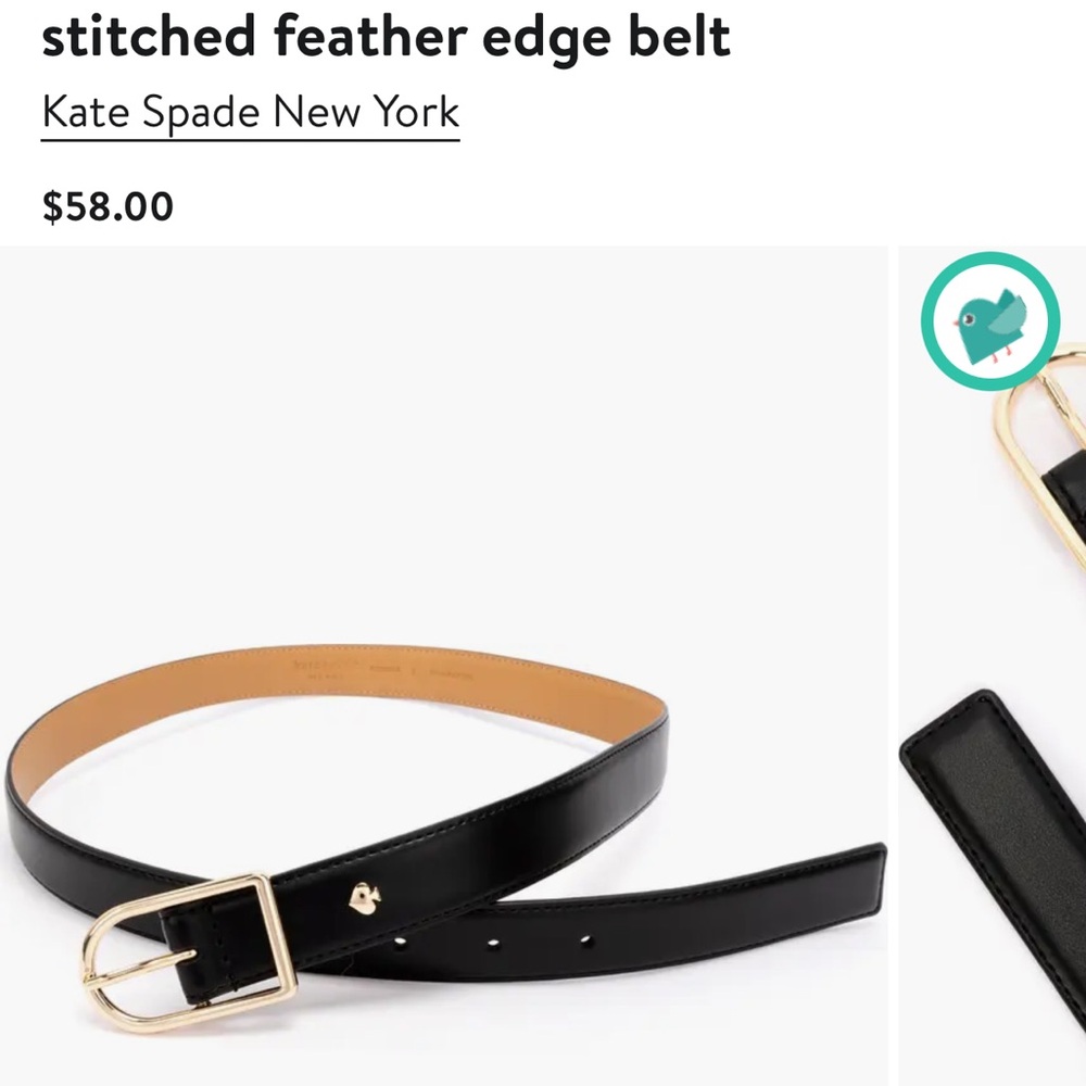 NWT Black/Silver genuine leather belt